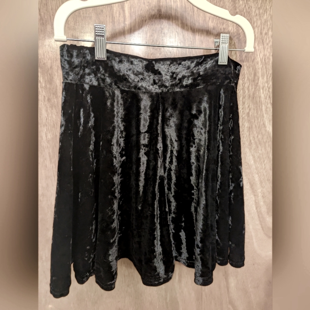 Black Velvet Skirt